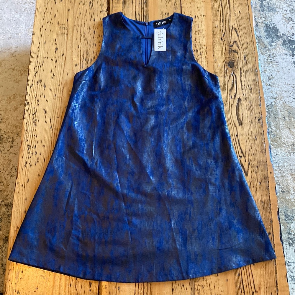Fab’rik Boutique blue snake skin mini dress size M NWT